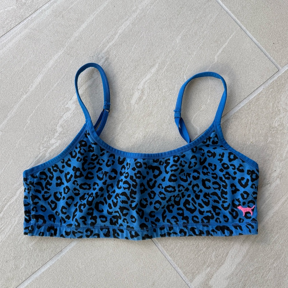 Victoria’s Secret PINK Blue Leopard Bra